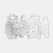 Chic Silver Confetti Bride Tribe Favor Box Bedankdoosjes (Uitgevouwen)