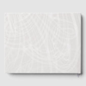 Chic Silver en Grey Damask Swirls Wedding Gastenboek (Achterkant)