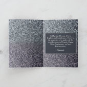 Chic Silver Floral Husband 25e Jubileum Kaart (Binnen)