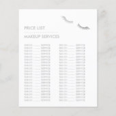 Chic Silver Foil Lashes Beauty Makeup Artist Flyer (Achterkant)