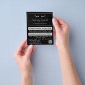 Chic Silver Foil Lashes Beauty Makeup Artist Flyer (Hand)