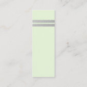 Chic Silver Foil Stripes | Munt Green Gift Labels (Achterkant)