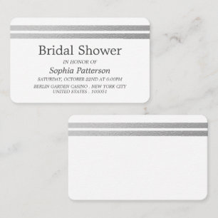 Chic Silver Foil Stripes Vrijgezellenfeest Ticket