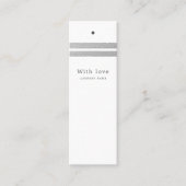 Chic Silver Foil Stripes | Witte Labels (Voorkant)