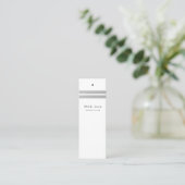 Chic Silver Foil Stripes | Witte Labels (Staand voorkant)