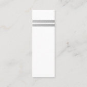 Chic Silver Foil Stripes | Witte Labels (Achterkant)