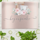 Chic Silver Glitter Drift Mixer Flowers Roos Gold Theedoek (Gevouwen)