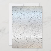 Chic Silver Glitter Gradup, Confetti Kaart (Achterkant)