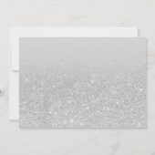Chic Silver Glitter ombre foto afstuderen Kaart (Achterkant)