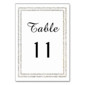 Chic Silver Glittered Trim - Carte de table (Dos)