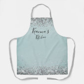 Chic Silver Glittery - op maat Schort (Voorkant)