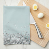 Chic Silver Glittery - op maat Theedoek (Quarter Fold)