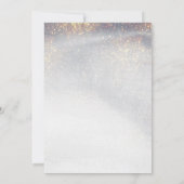 Chic Silver Gold Sparkles Waterverf Wedding Kaart (Achterkant)