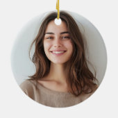 Chic Silver Grey Afstuderen Foto 2025 Kerst Keramisch Ornament (Achterkant)