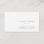Chic Silver-look Modern Slank Design Luxe Salon Visitekaartje (Achterkant)