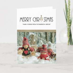 CHIC SILVER MERRY CHRISTMAS ZAKELIJKE VAKANTIE FOT KAART