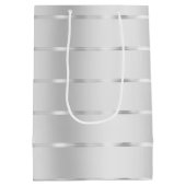 Chic Silver Ribbon Bow Vrijgezellenfeest Medium Cadeauzakje (Achterkant)