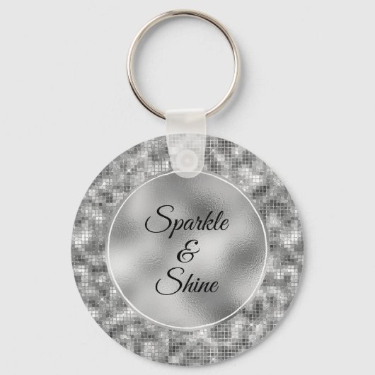 Chic Silver Sparkle Sleutelhanger (Voorkant)
