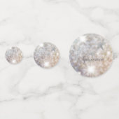 Chic Silver Stars Party Confetti (Devant)