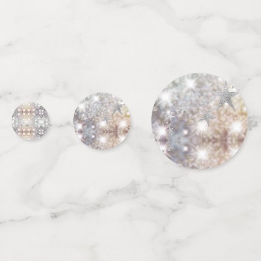 Chic Silver Stars Party Confetti (Derrière)