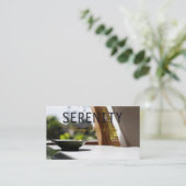 Chic Simple and Clean Spa Card Visitekaartje (Staand voorkant)