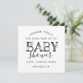 Chic simple Baby shower de jardin fleuri Merci (Debout devant)