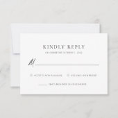 Chic + Simple Carte de réponse de mariage à l'écri (Devant)
