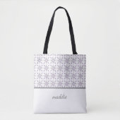 Chic Simple Floral Monogramed Draagtas (Voorkant)