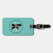 Chic Simple Initieel Monogram Bagagelabel (Voorkant horizontaal)