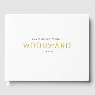 Chic Simple Mariage Foil Livre d'invité