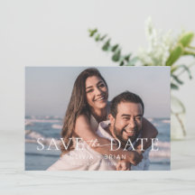 Chic + Simple Modern Save the Date Photo Card