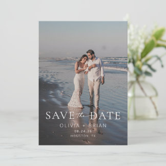 Chic + Simple Modern Save the Date Photo Card