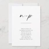 Chic Simple Modern Script Alfabetical Seating N-P (Voorkant)