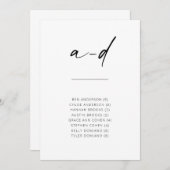 Chic Simple Modern Script Alfabetical Seed A-D (Voorkant / Achterkant)