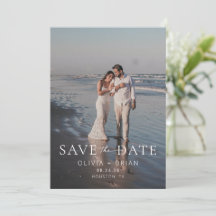 Chic + Simple Moderne Enregistrer le Carte photo d