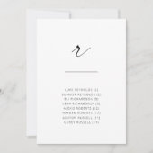 Chic + Simple Moderne Script Alfabetical Seating R (Voorkant)