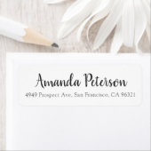 Chic Simple Moderne Script Return-adres Etiket (Insitu)