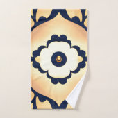 Chic, simple, moderne, tendance, Tan et bleu marin (Serviette à main)