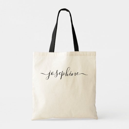 Chic Simple Name Script - Aangepast Tote Bag (Achterkant)