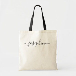 Chic Simple Name Script - Aangepast Tote Bag