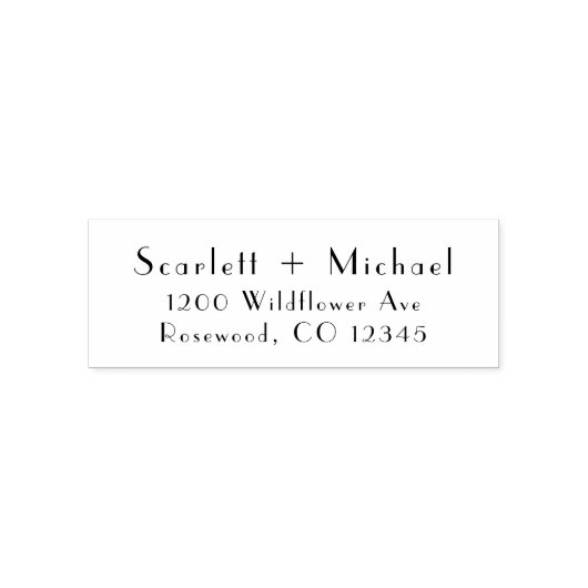 Chic Simple Return-adres Zelfinktende Stempel (Design)