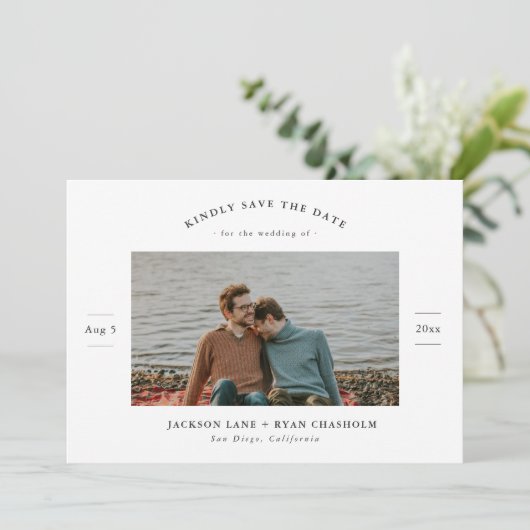 Chic & Simple Save the Date (Staand voorkant)