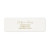 Chic Simple Script Welkom Trouwadres Etiket (Voorkant)
