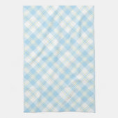 Chic Sky Blue en White Check Kitchen Towel Theedoek (Verticaal)