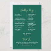 Chic smaragdgroene gouden ringen bruiloft (Achterkant)