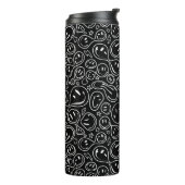 Chic Smiling Face Melting Smile Pattern Black Thermosbeker (Gedraaid links)