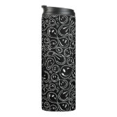 Chic Smiling Face Melting Smile Pattern Black Thermosbeker (Geroteerd rechts)