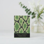 Chic Snake Print Pattern Visitekaartje (Staand voorkant)