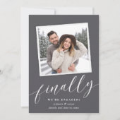 Chic Snapshot Photo Verloving Aankondiging (Voorkant)