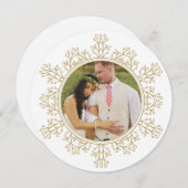 Chic Snowflake | Carte photo de vacances (Devant / Derrière)